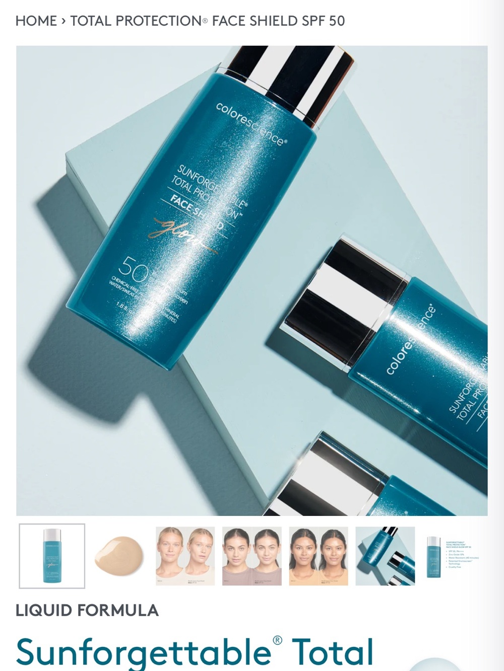 Colorscience Face shield Glow Sunscreen SPF 50 - Picture 2 of 5